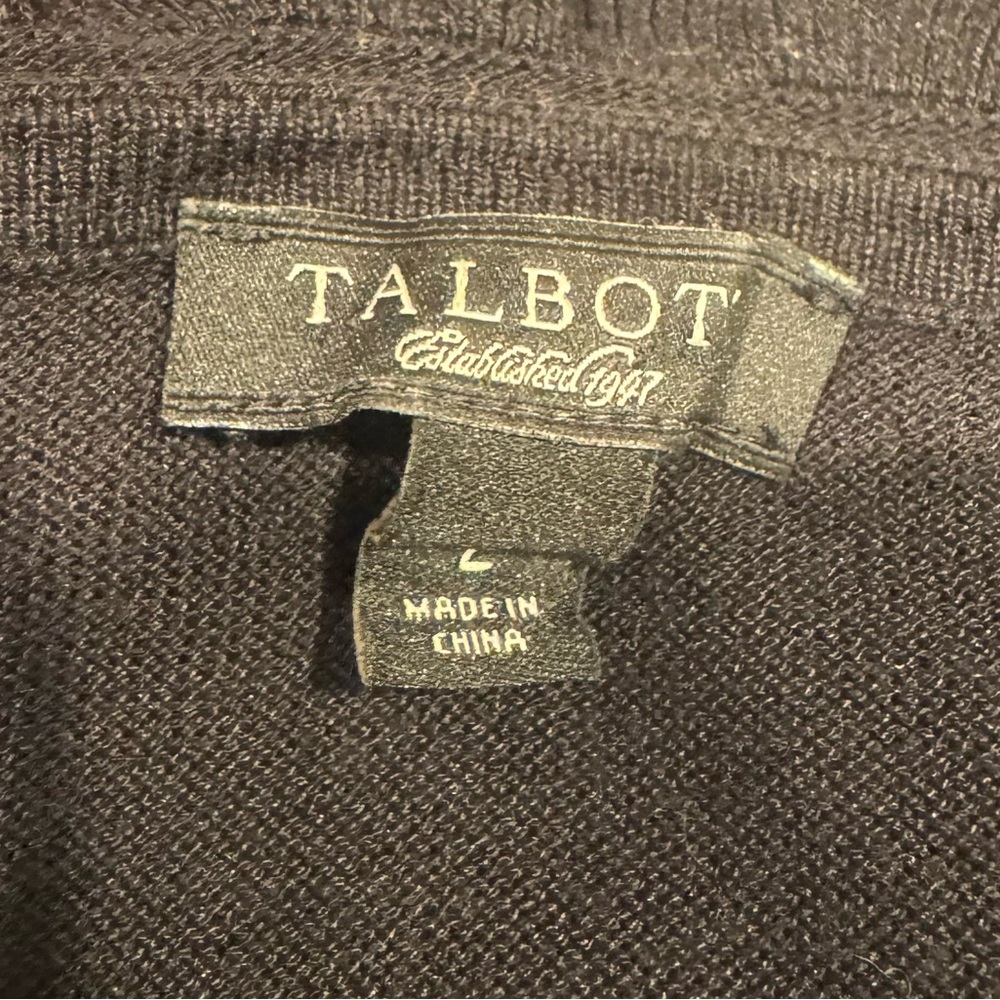 Talbots Lightweight Black Button Up Cardigan with… - image 5